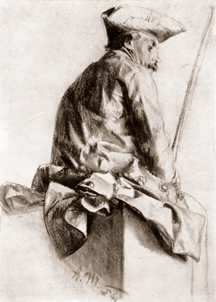  Adolpyh Von Menzel —— 身着18世纪装束的马车夫